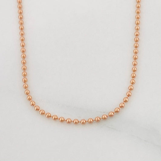 Cadena Militar 2g / 20 in / 0.97mm Oro Rosa 18K