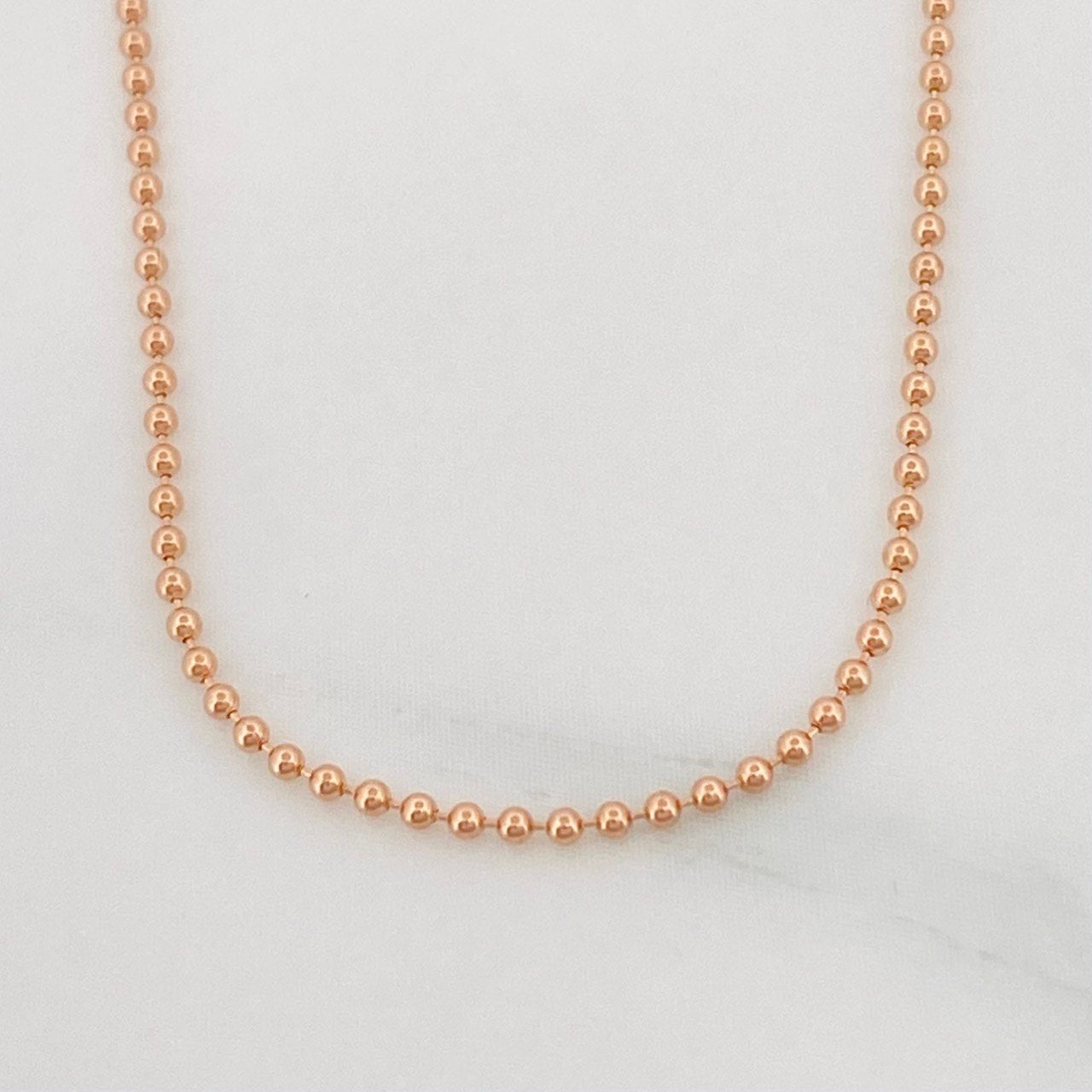 Military Chain 2g / 19 3/4 in / 1mm Rose Gold 18K
