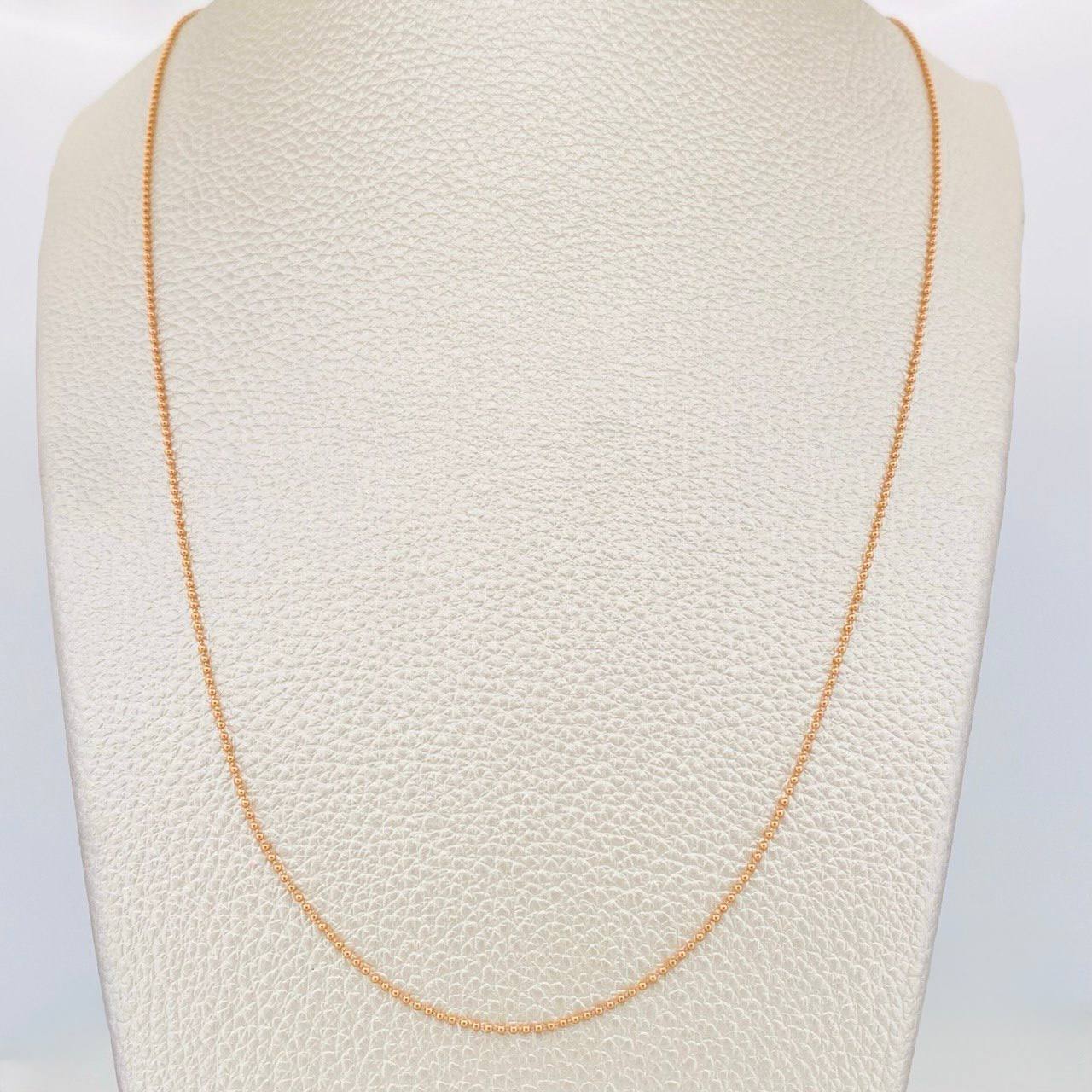 Military Chain 2g / 19 3/4 in / 1mm Rose Gold 18K