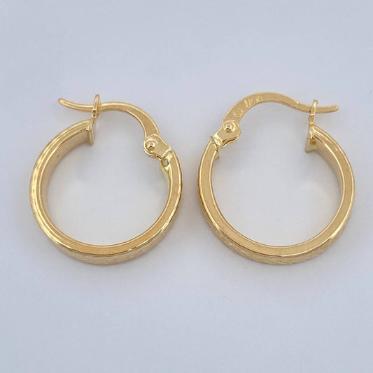 Candongas Kuki 1.4gr / 3/4 in / Oro Amarillo 18K %