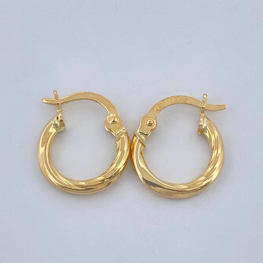 Candongas Mary 0.85gr / 1/2 in / Oro Amarillo 18K %