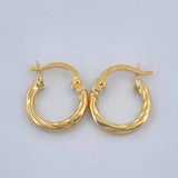 Candongas Lola 0.85gr / 1/2 in / Oro Amarillo 18K %