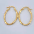 Candongas Osiris Ovaladas 1.3gr / 1 in / Oro Amarillo 18K %