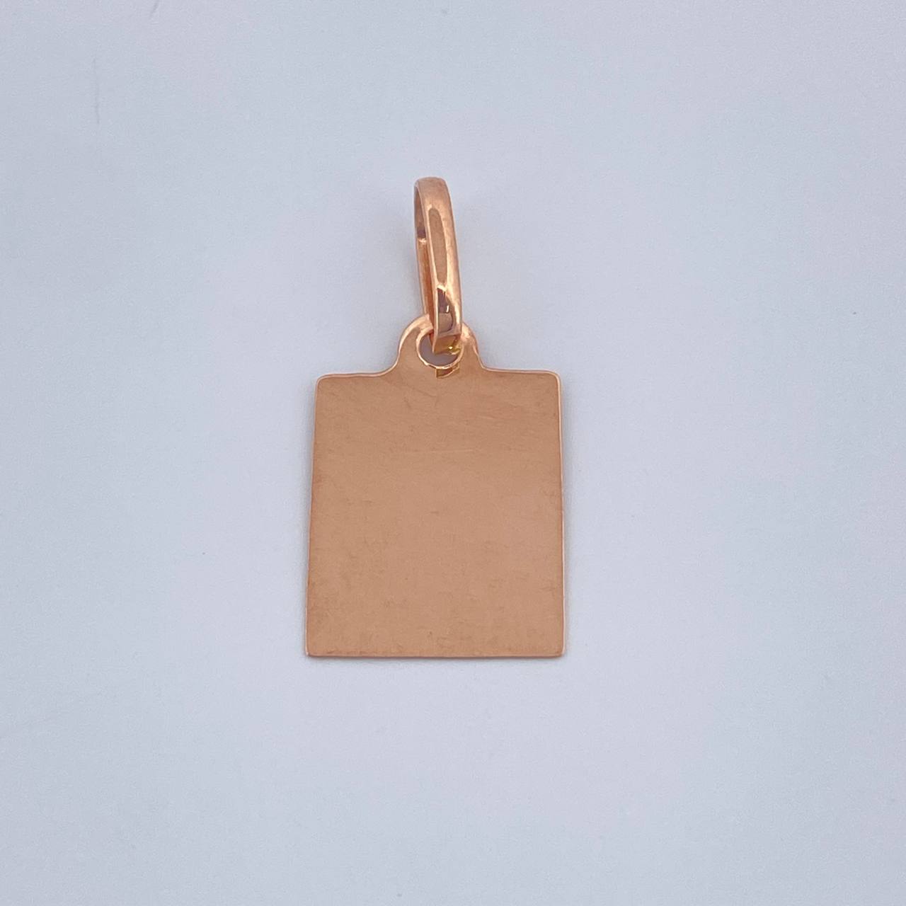 Dije Placa 0.55gr / 3/4 in / Oro Rosa 18K %
