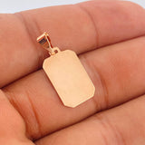 Dije Placa Octagonal 0.85gr / 1 in / Oro Rosa 18K %