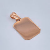 Dije Placa Octagonal 0.85gr / 1 in / Oro Rosa 18K %