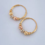 Candongas Trio 0.95gr / 1/2 in / Tres Oros 18K %