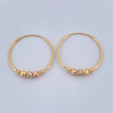 Candongas Trio 1.3gr / 3/4 in / Tres Oros 18K %
