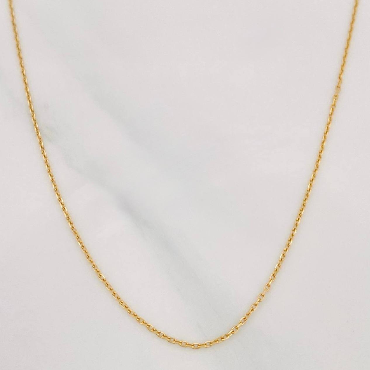 Cadena Aro Seguido 1.5g / 18 in / 0.9mm Oro Amarillo 18K