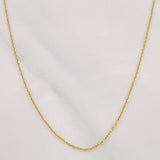 Cadena Aro Seguido 1.5g / 18 in / 0.9mm Oro Amarillo 18K