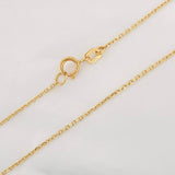Cadena Aro Seguido 1.5g / 18 in / 0.9mm Oro Amarillo 18K
