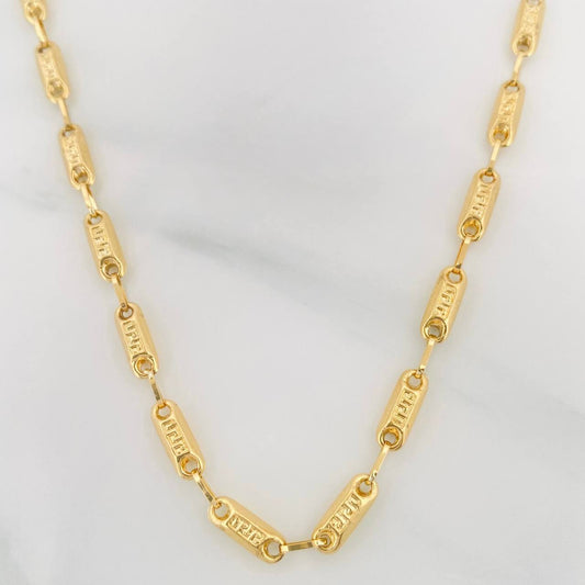 Cadena Rustica Tribal 11.05g / 24 in / 3.42mm Oro Amarillo 18K