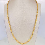 Rustic Barrel Chain 14.20g / 24 in / 3.34mm Yellow Gold 18K