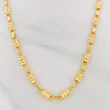 Rustic Barrel Chain 14.20g / 24 in / 3.34mm Yellow Gold 18K
