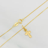 Set Venetian Chain + Christ Cross Pendant / 1.6g / 20 in Yellow Gold 18K