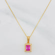 Venetian Chain Set + Square Halo Pendant / 2.45g / 20 in 18K Yellow Gold