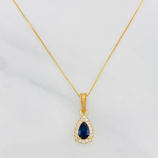 Set Cadena Veneciana + Dije Halo Gota / 2.15g / 20 in Oro Amarillo 18K