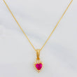 Venetian Chain Set + Heart Halo Pendant / 2.05g / 20 in 18K Yellow Gold