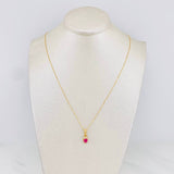 Venetian Chain Set + Heart Halo Pendant / 2.05g / 20 in 18K Yellow Gold