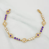 Bracelet Halo Tennis 10.35g / 6 3/4 in / 4.2mm Yellow Gold 18K