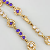 Bracelet Halo Tennis 10.35g / 6 3/4 in / 4.2mm Yellow Gold 18K