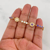Bracelet Halo Tennis 10.35g / 6 3/4 in / 4.2mm Yellow Gold 18K