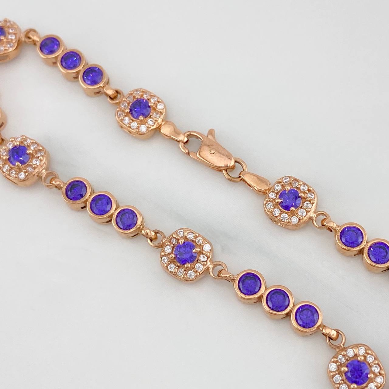 Bracelet Halo Tennis 9.4g / 7 in / 4.05mm 18K Rose Gold