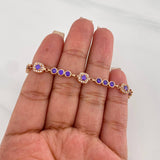 Bracelet Halo Tennis 9.4g / 7 in / 4.05mm 18K Rose Gold