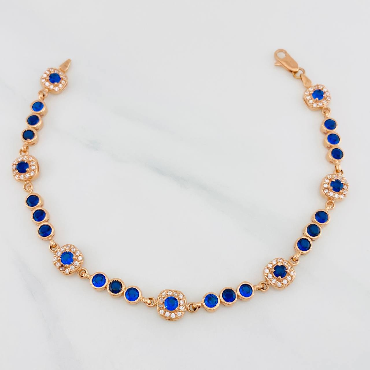 Bracelet Halo Tennis 8.85g / 7 in / 4.06mm 18K Rose Gold
