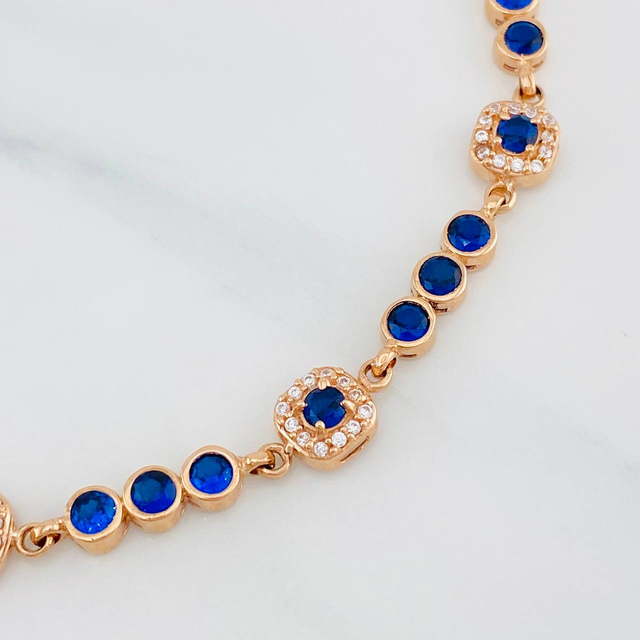 Bracelet Halo Tennis 8.85g / 7 in / 4.06mm 18K Rose Gold