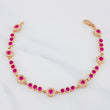Bracelet Halo Tennis 9g / 7 in / 4.25mm Rose Gold 18K