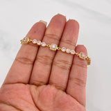 Bracelet Halo Tennis 9.4g / 7 in / 4mm Yellow Gold 18K