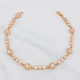 Bracelet Halo Tennis 10.05g / 8 1/4 in / 4.31mm Rose Gold 18K