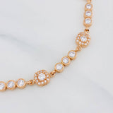 Bracelet Halo Tennis 10.05g / 8 1/4 in / 4.31mm Rose Gold 18K