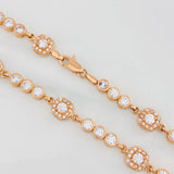 Bracelet Halo Tennis 10.05g / 8 1/4 in / 4.31mm Rose Gold 18K