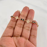Pulso Halo Flor 7.8g / 6 3/4 in / 4.05mm Oro Rosa 18K
