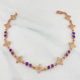 Bracelet Halo Flower 9.25g / 7 3/4 in / 4.1mm Rose Gold 18K