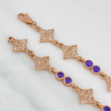Bracelet Halo Flower 9.25g / 7 3/4 in / 4.1mm Rose Gold 18K