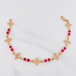 Bracelet Halo Flower 7.5g / 6 3/4 in / 4.18mm Rose Gold 18K