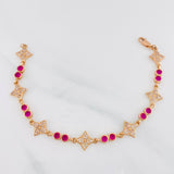 Bracelet Halo Flower 7.5g / 6 3/4 in / 4.18mm Rose Gold 18K