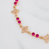 Bracelet Halo Flower 7.5g / 6 3/4 in / 4.18mm Rose Gold 18K