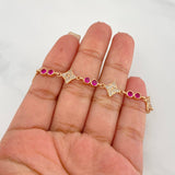 Bracelet Halo Flower 7.5g / 6 3/4 in / 4.18mm Rose Gold 18K