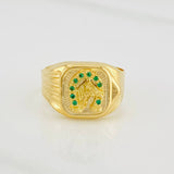 Horse Shoe Ring 3.7g / Size 10 1/4 Yellow Gold 18K