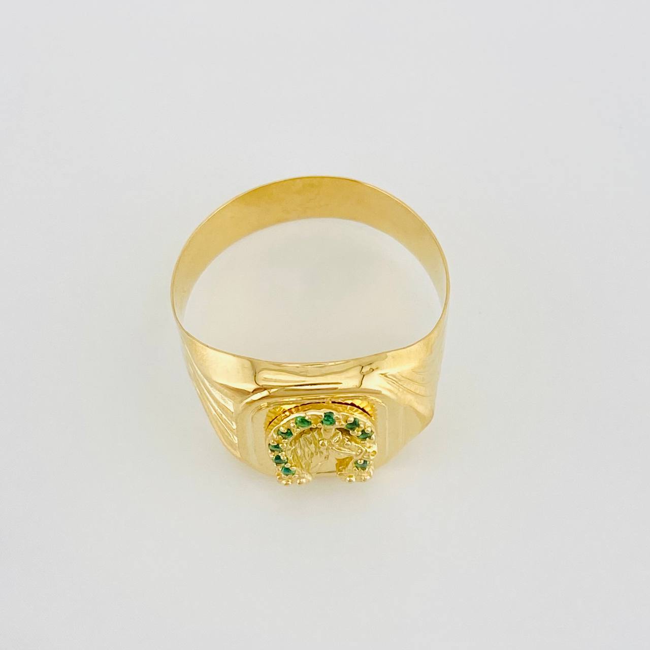 Horse Shoe Ring 3.7g / Size 10 1/4 Yellow Gold 18K