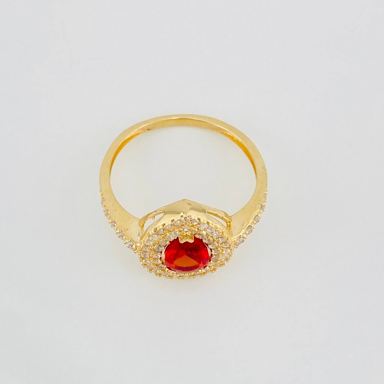 Halo Drop Ring 2.7g / T6 1/2 Yellow Gold 18K
