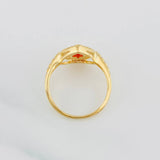 Halo Drop Ring 2.7g / T6 1/2 Yellow Gold 18K