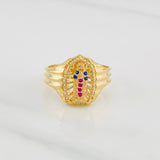 Virgin of Guadalupe Ring 3.75g / Size 7 Yellow Gold 18K