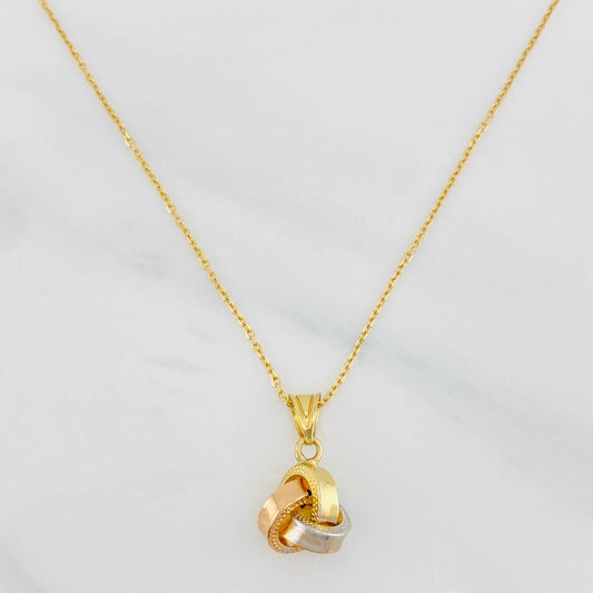Cadena Aro Seguido Nudo 1.65g / 17 3/4 in / 0.6mm Tres Oros 18K