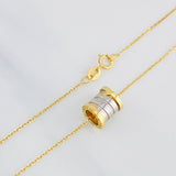 Cadena Aro Seguido Bv 2.9g / 18 in / 0.6mm Dos Oros Amarillo Blanco 18K