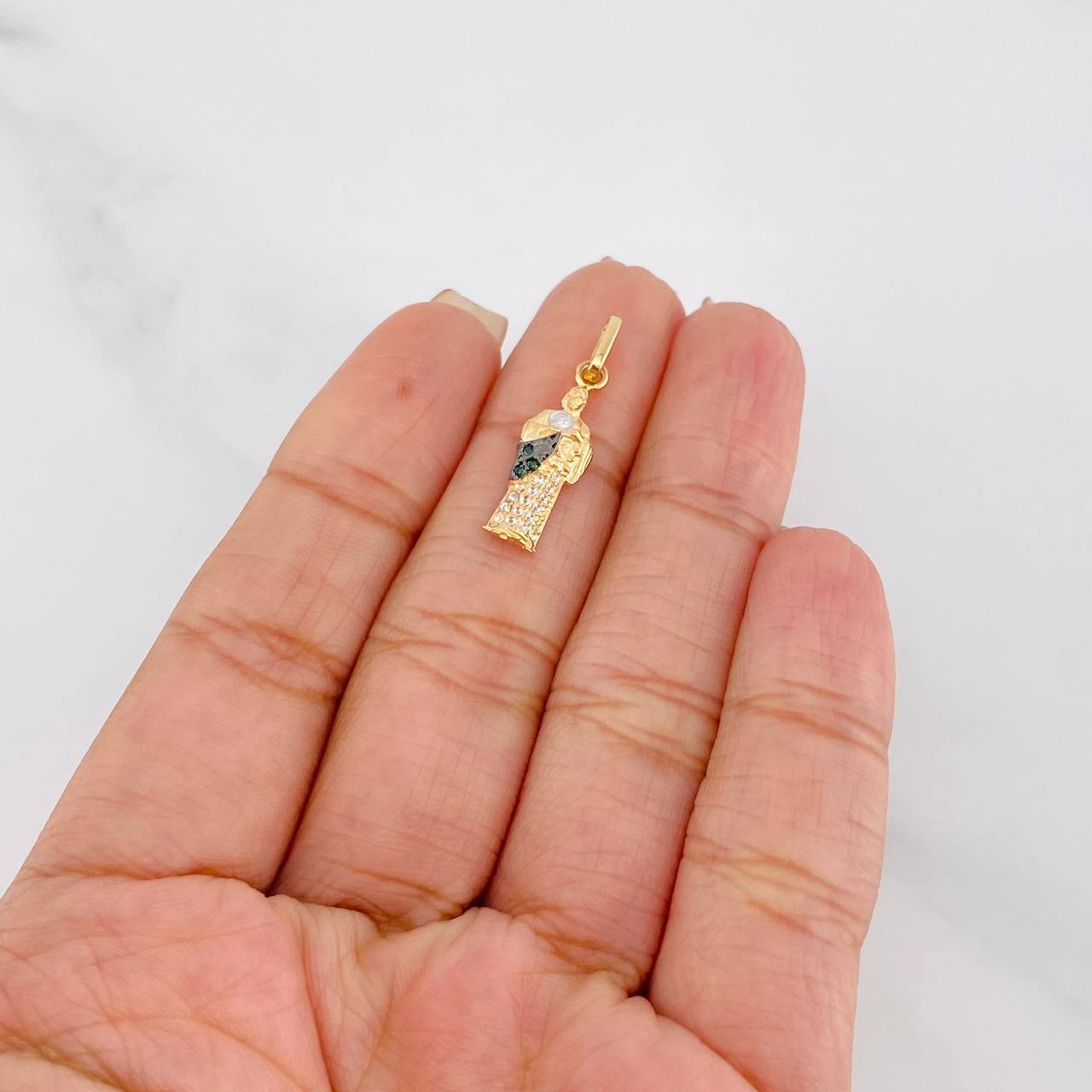 Pendant San Judas 1.1g / 1 in Three Golds 18K